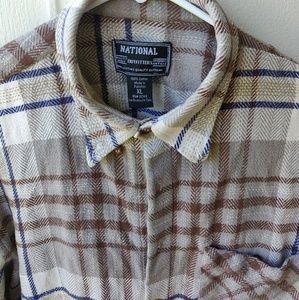 Men brown-white Flannel XL